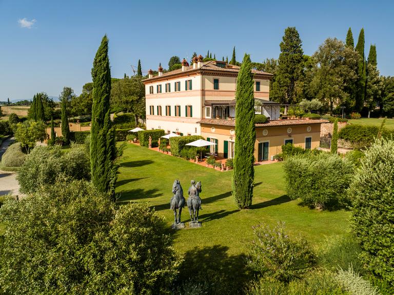 La Scuderia of Villa Valentini Bonaparte, elegant Suites for a relaxing stay, nestled in the Tuscan countryside.